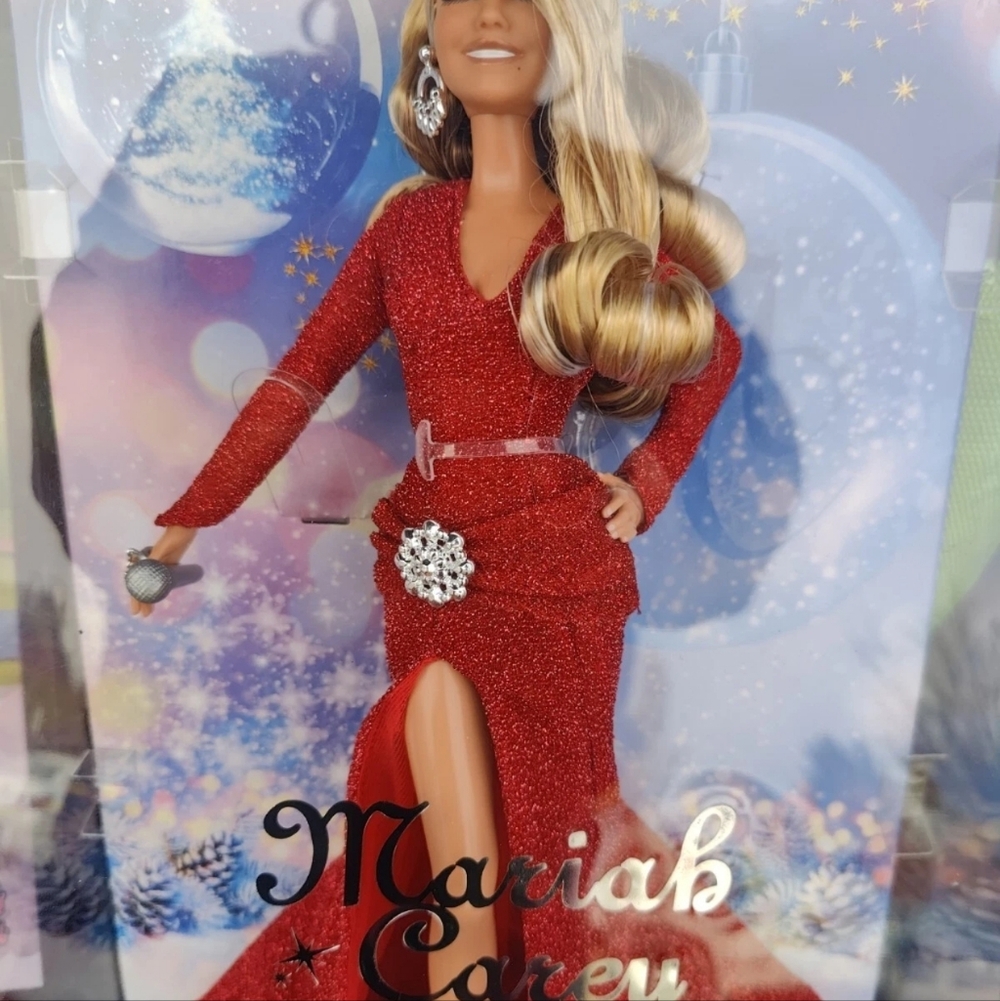 Mariah Carey Barbie Signature Holiday Doll Christmas Red Dress NEW SEALED - Picture 2 of 3
